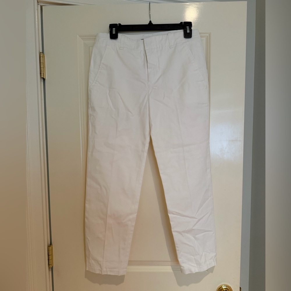 Vince White Cotton Chinos